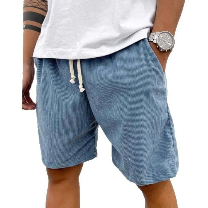 Heren casual corduroy short medium relaxed fit - Eland