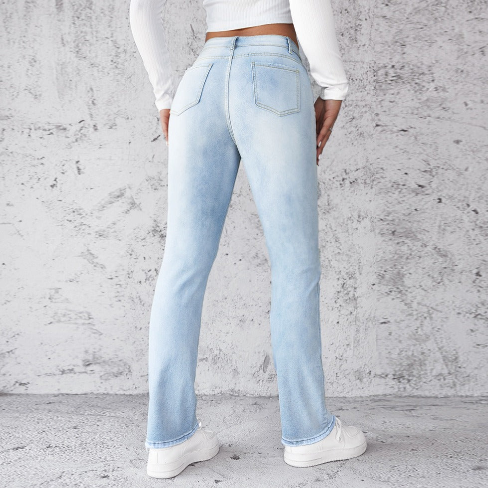 Rechte stretchjeans voor dames - Solveig