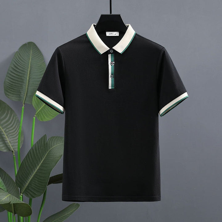 Katoenen contrastpolo voor heren klassieke stijl - Luis