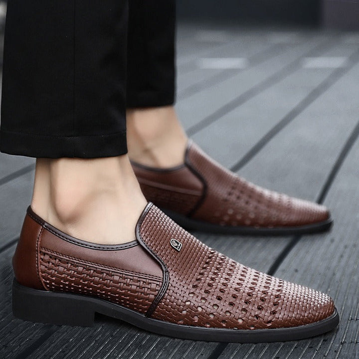 Gevlochten leren geklede herenschoenen - Damian