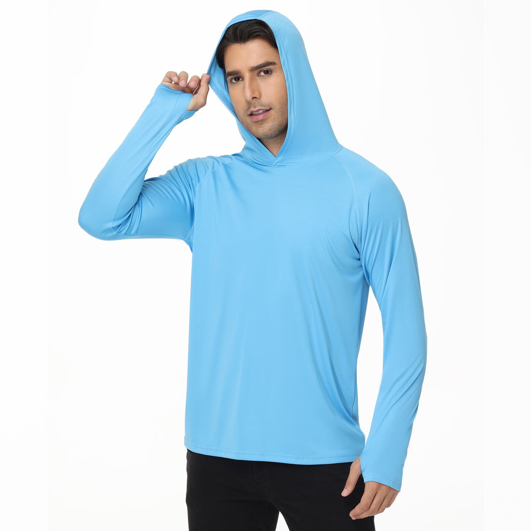 Heren-T-shirt met lange mouwen en capuchon - Drogus