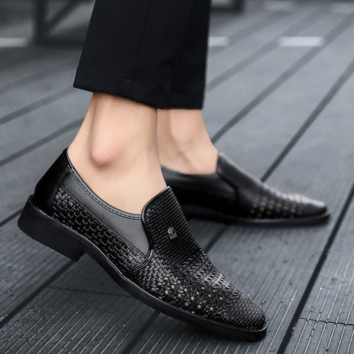 Gevlochten leren geklede herenschoenen - Damian