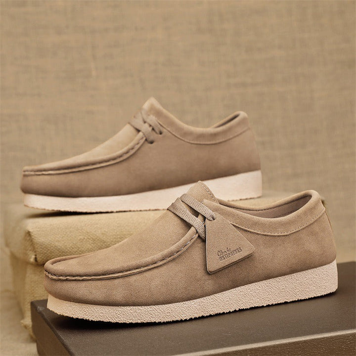 Herenschoenen suède met crêpezool mocassin stijl - Laurent