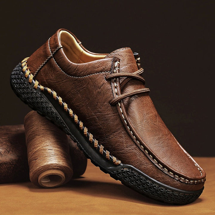 Herenschoenen van synthetisch leer met handgemaakte stiksels - Ernesto