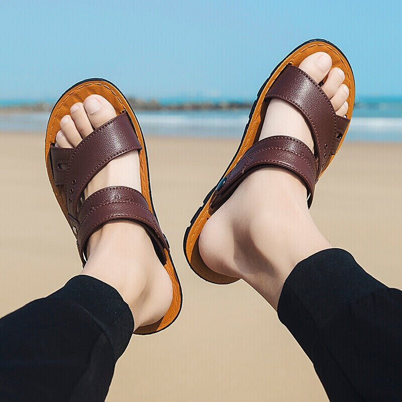 Kunstleren herensandalen casual stijl - Bruno