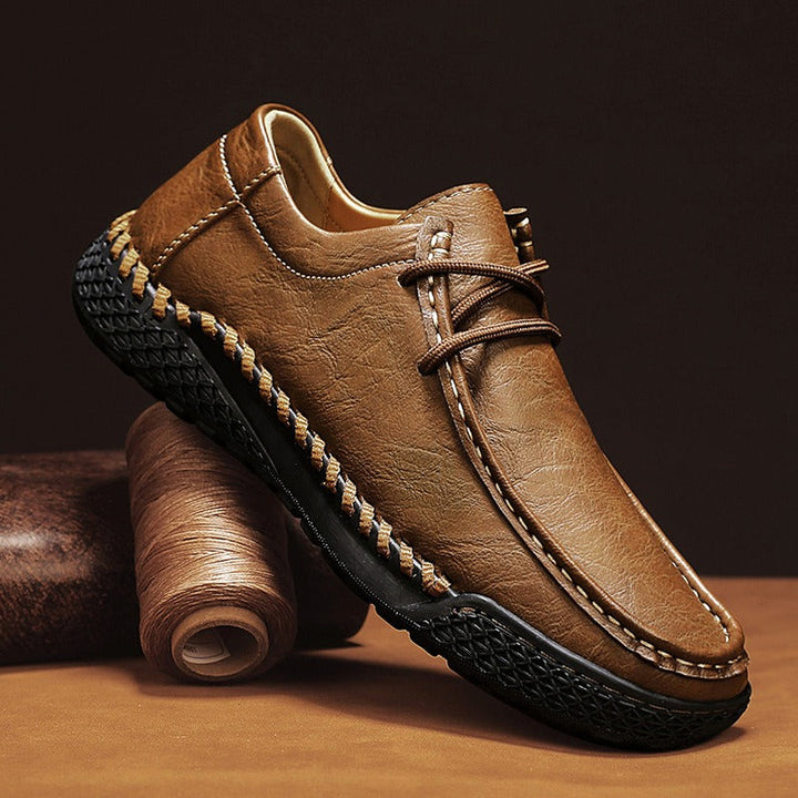Herenschoenen van synthetisch leer met handgemaakte stiksels - Ernesto