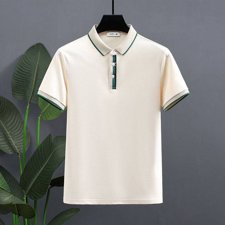 Katoenen contrastpolo voor heren klassieke stijl - Luis