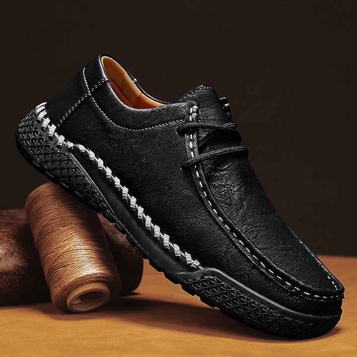Herenschoenen van synthetisch leer met handgemaakte stiksels - Ernesto