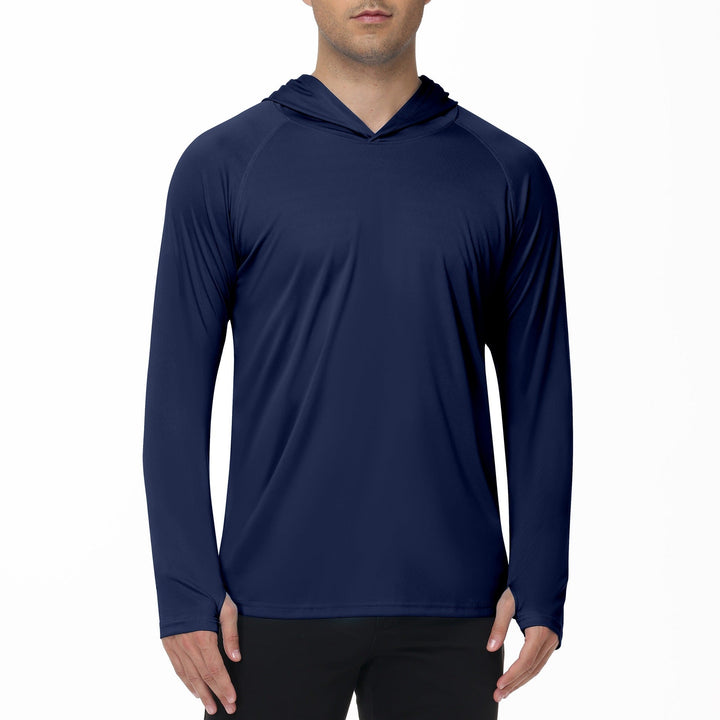 Heren-T-shirt met lange mouwen en capuchon - Drogus