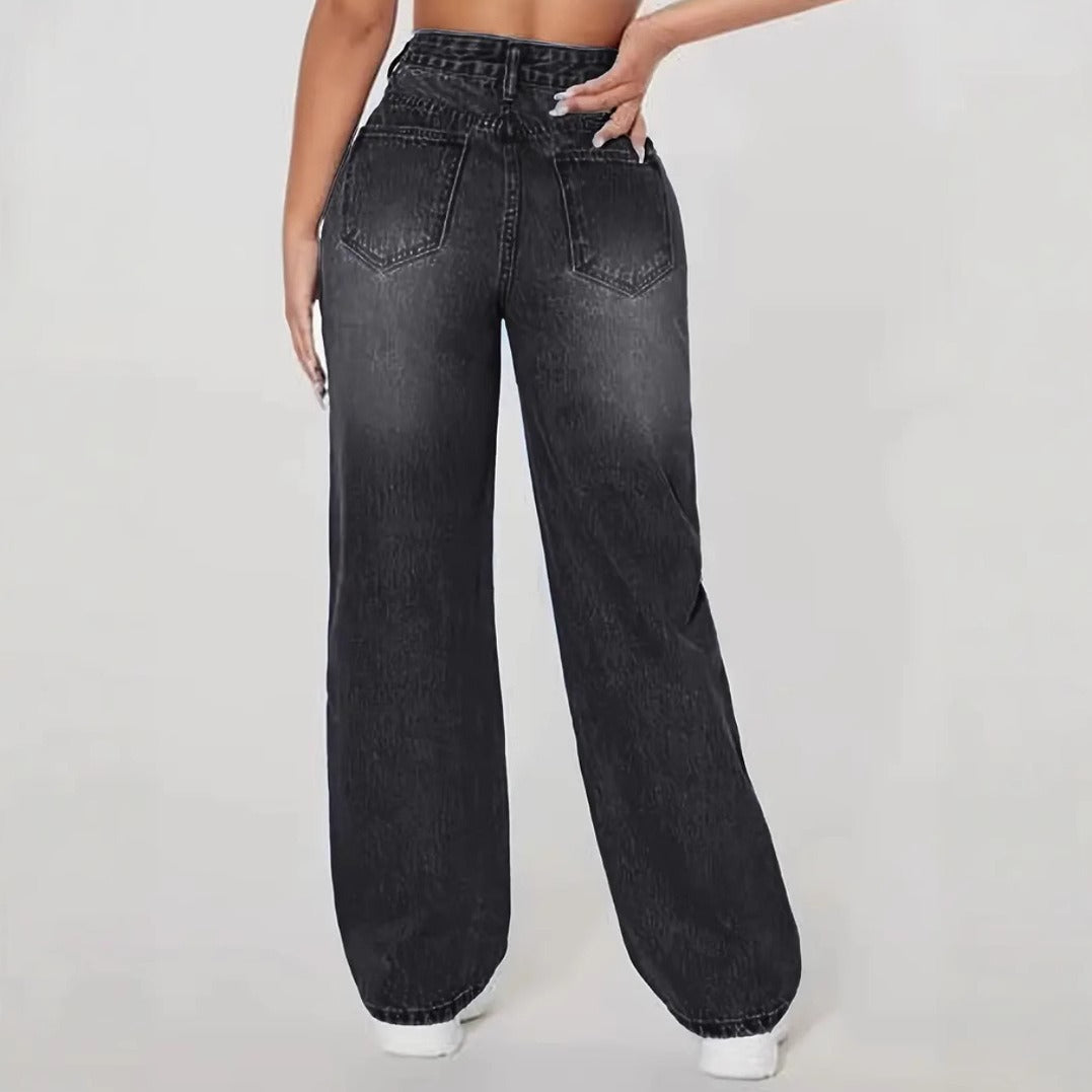 Rechte damesjeans met rips - Mailyn