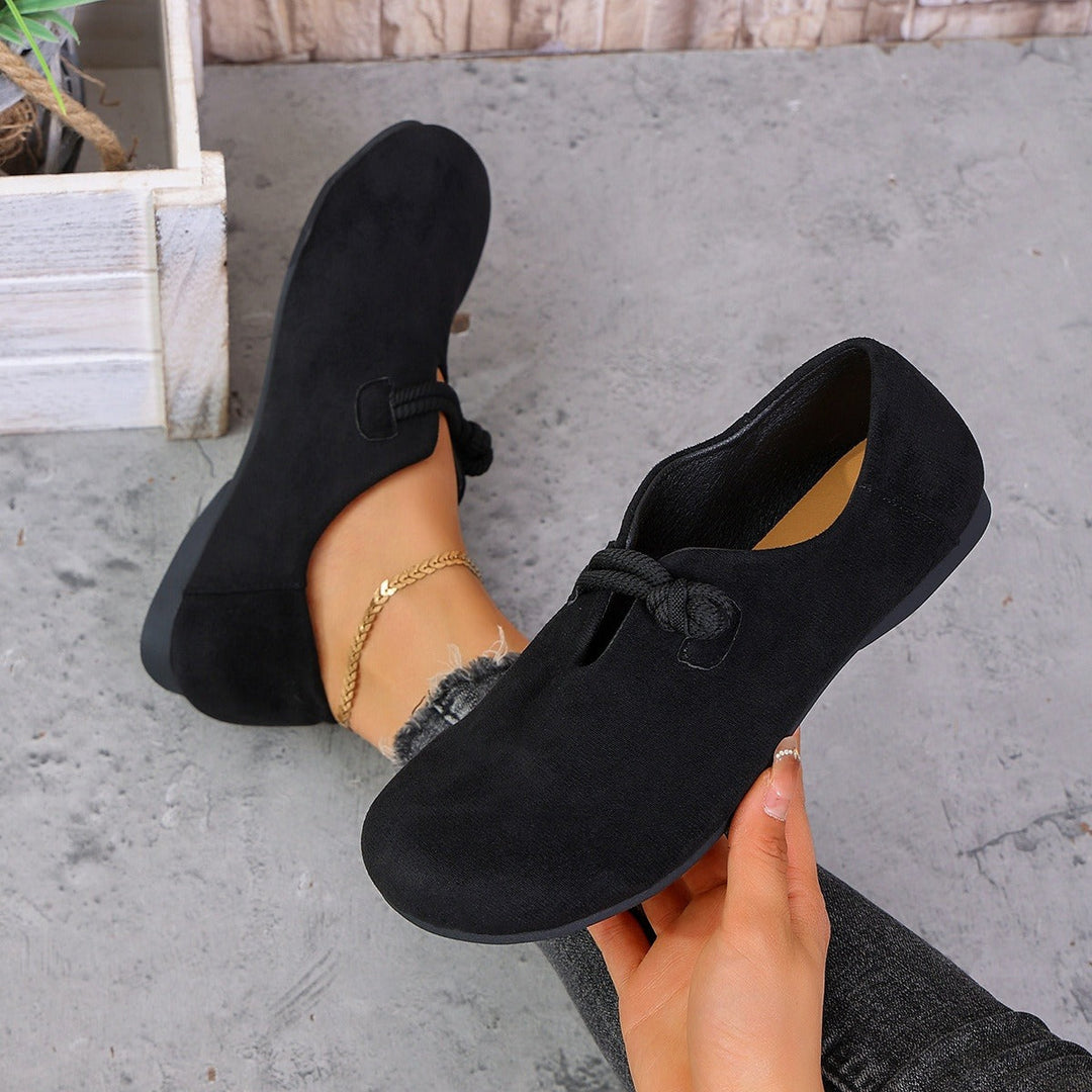 Suède platte damesschoenen met minimalistisch design - Miriam