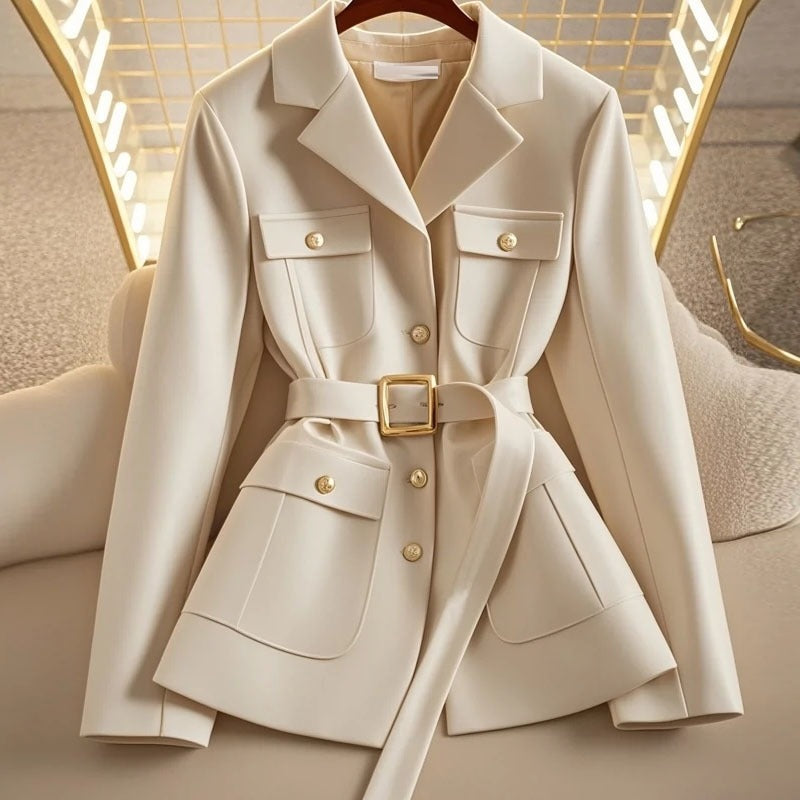 Damesblazer met riem en zakken - Lorane
