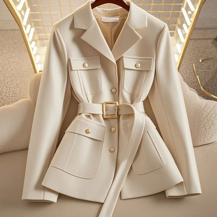 Damesblazer met riem en zakken - Lorane