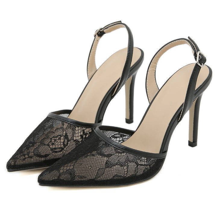 Vrouwen hoge hak schoenen bloemen kant elegante stijl - Mireia