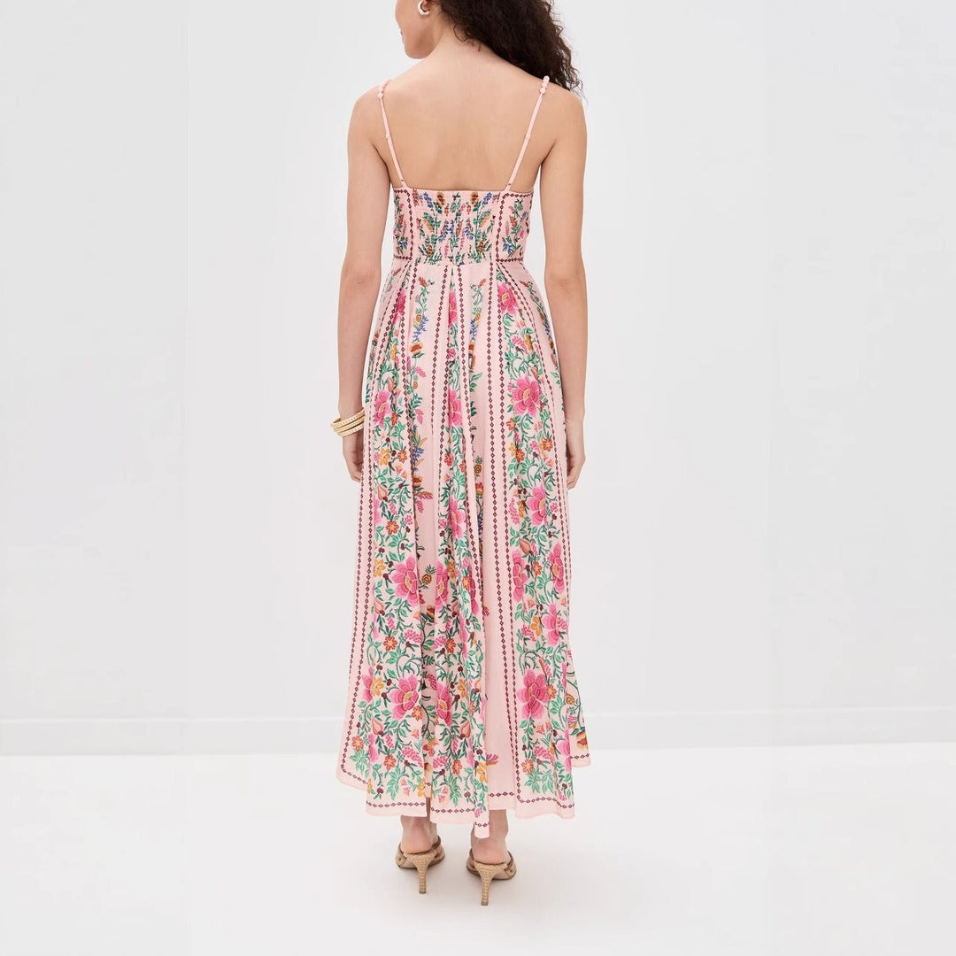 Lange romantische jurk met bloemenprint voor dames - Tatiana