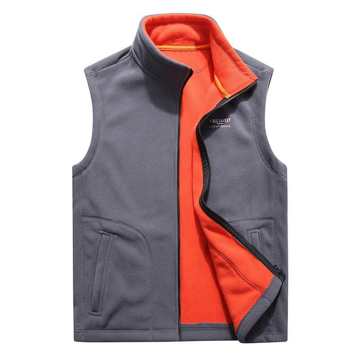 Mouwloos fleece herenvest met thermische voering en ritssluiting - Daryl
