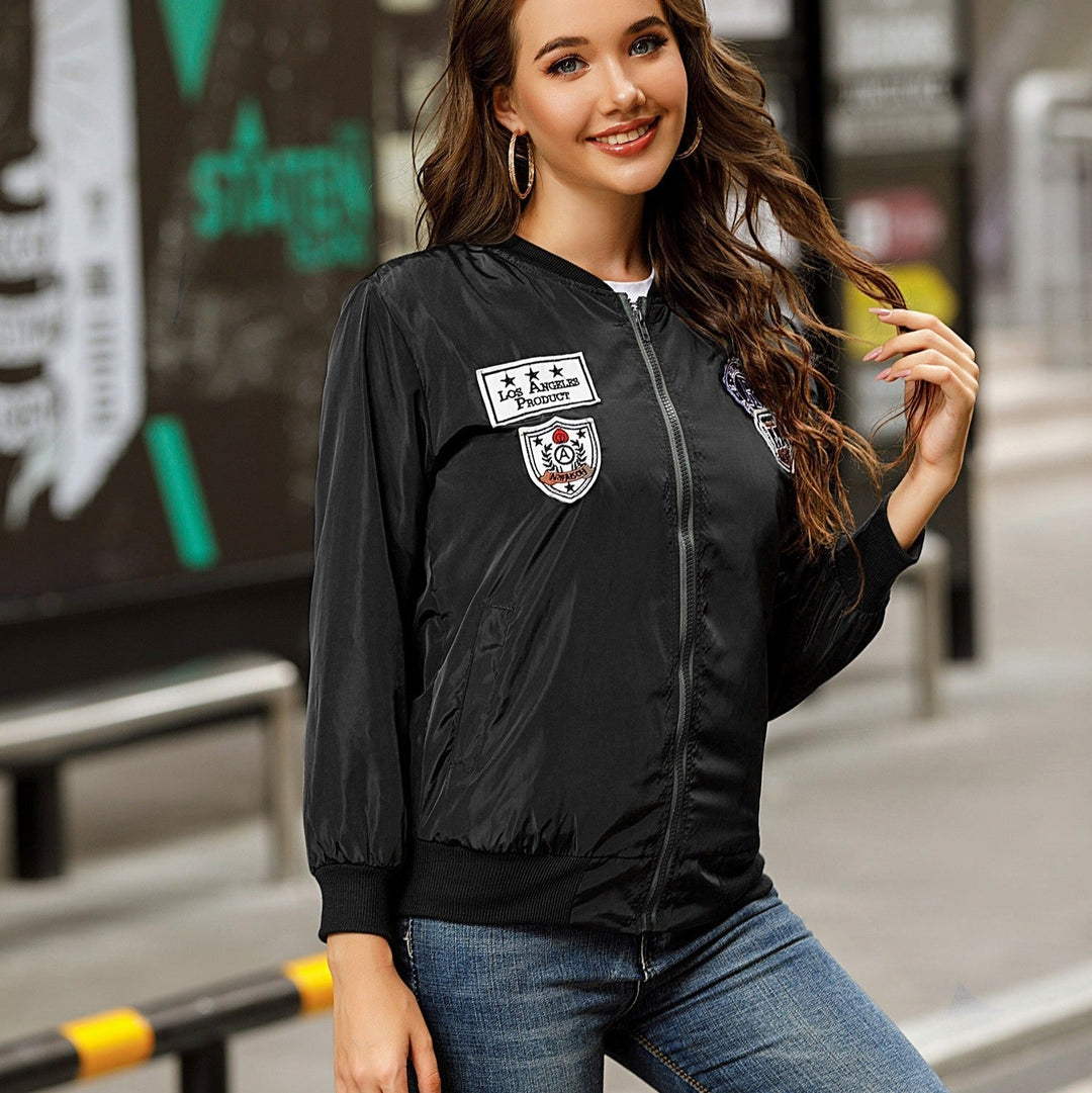 Bomberjack met geborduurde patches - Lexa