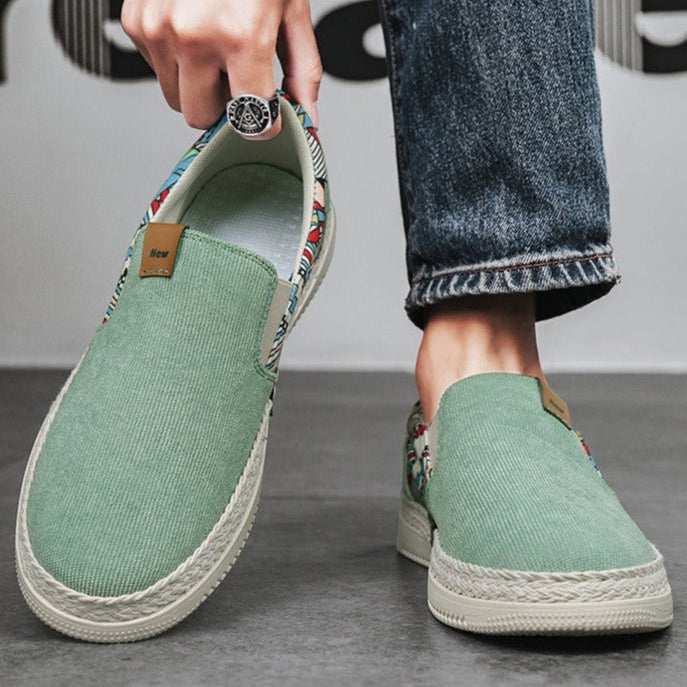 Casual herentrainers van canvas met etnische print - Edy