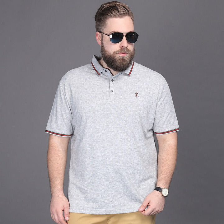 Klassiek katoenen piqué herenpoloshirt met contrasterende kraag - Henrik