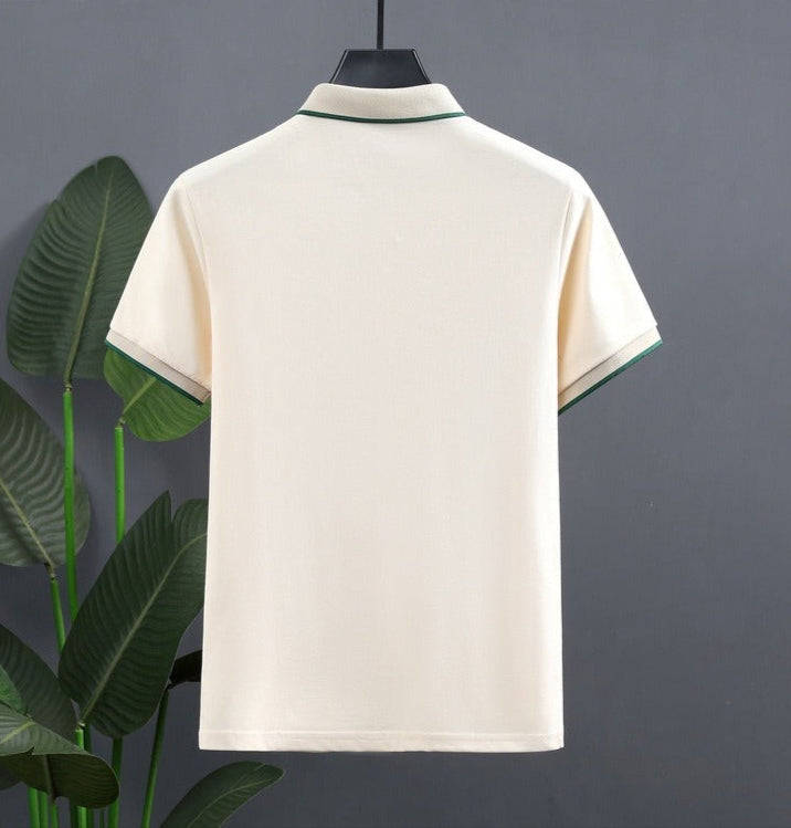 Katoenen contrastpolo voor heren klassieke stijl - Luis