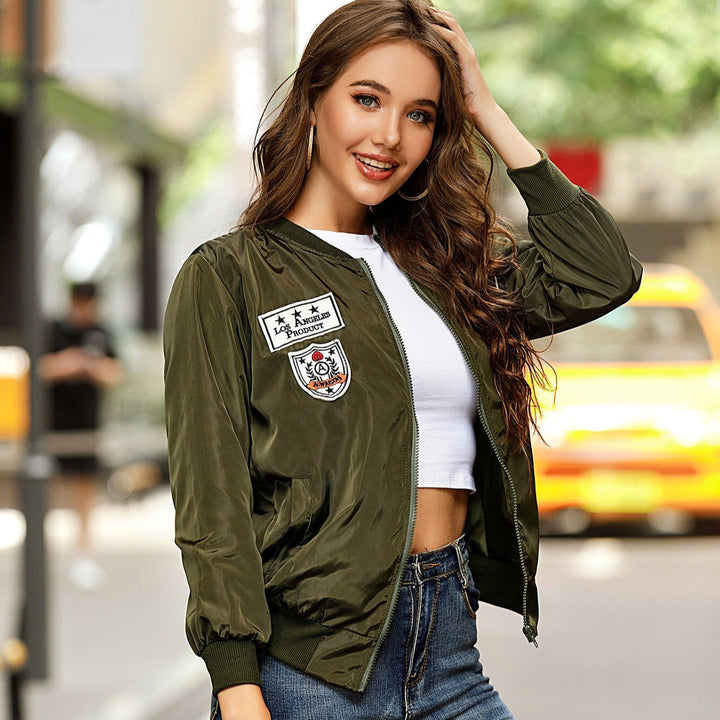 Bomberjack met geborduurde patches - Lexa
