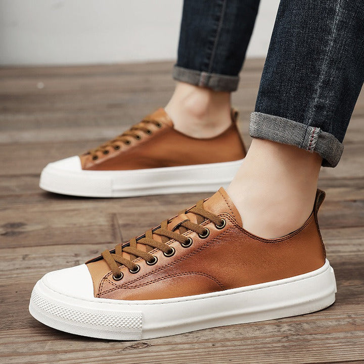 Witte kunstleren herensportschoenen urban style - Yago