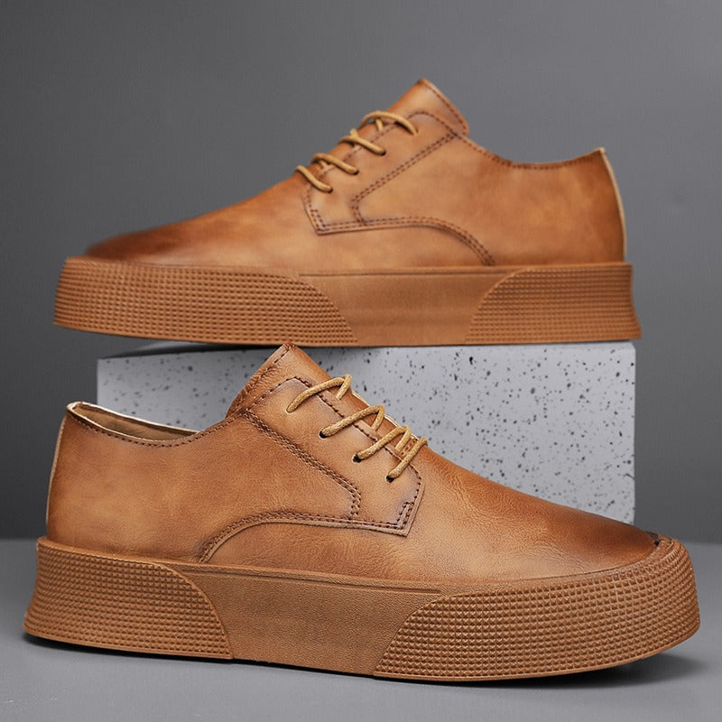 Synthetisch lederen herenschoenen met casual stijl platform - Paulo