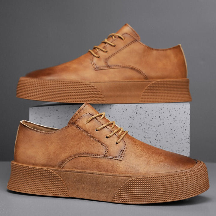 Synthetisch lederen herenschoenen met casual stijl platform - Paulo