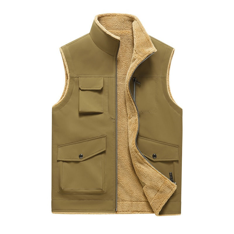 Met fleece gevoerde heren bodywarmer met meerdere zakken in outdoor-stijl - Owen