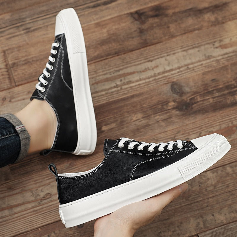 Witte kunstleren herensportschoenen urban style - Yago