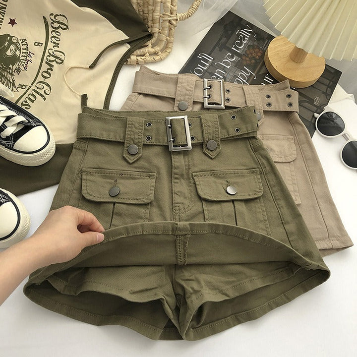 Cargo shorts voor dames, hoog model - Levria