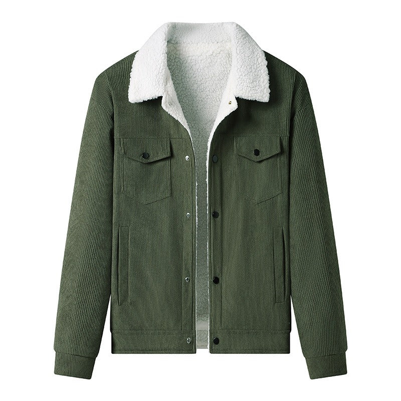 Corduroy herenjack met fleecevoering, casual stijl - Alain