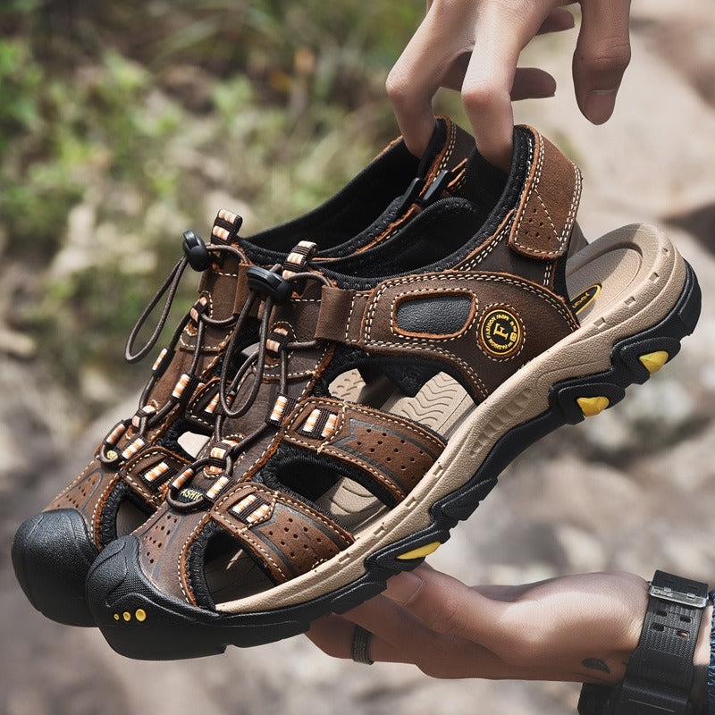 Trekking sandalen antislip sportschoenen voor heren met verstevigde neus - Elm