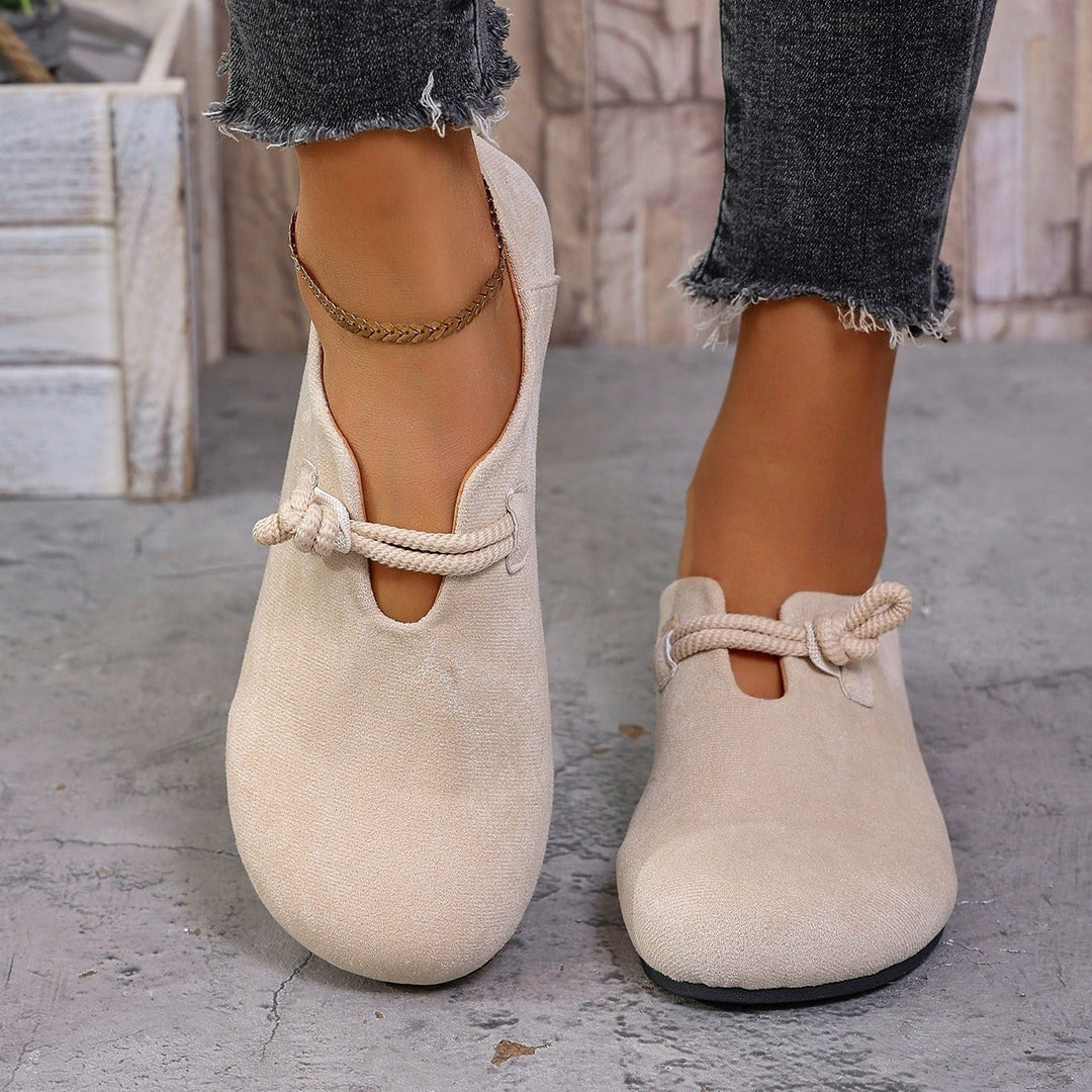 Suède platte damesschoenen met minimalistisch design - Miriam