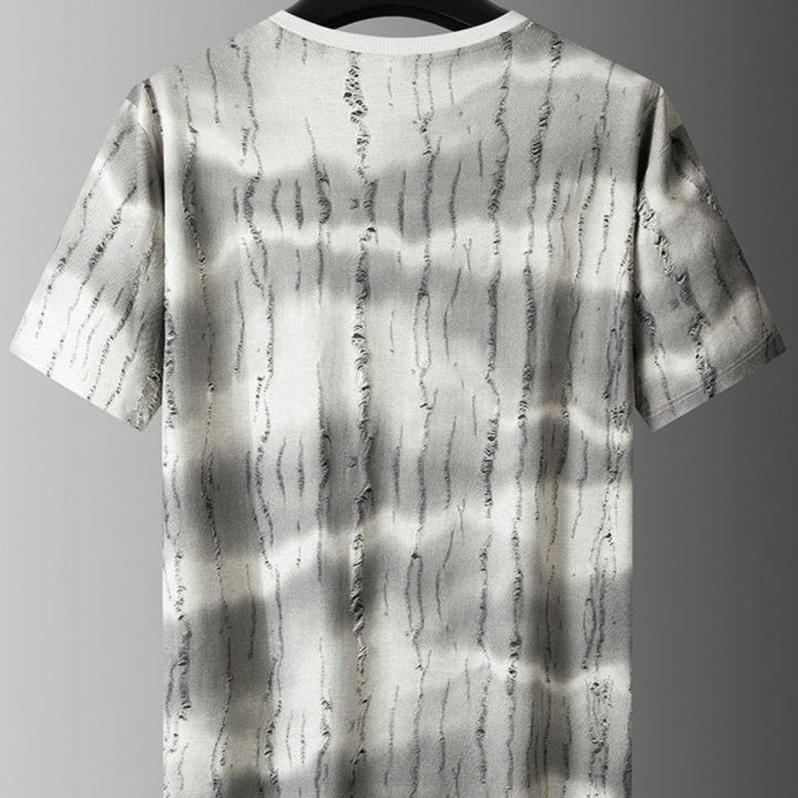 Heren-T-shirt met print en versleten effect - Gaspard