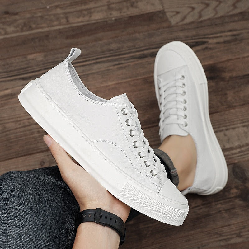 Witte kunstleren herensportschoenen urban style - Yago