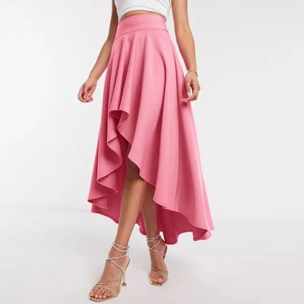 Asymmetrische damesrok met hoge taille - Tamara