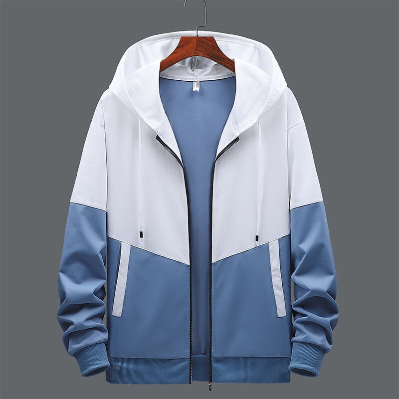 Tweekleurig heren sweatshirt met capuchon en ritssluiting - Nexo
