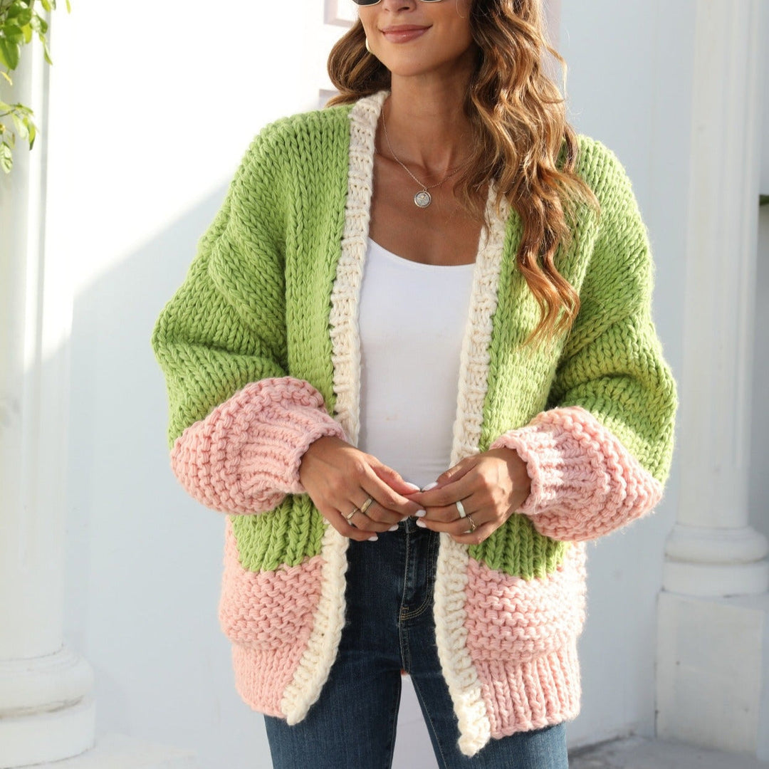 Grof gebreid oversized damesvest - Dayanne