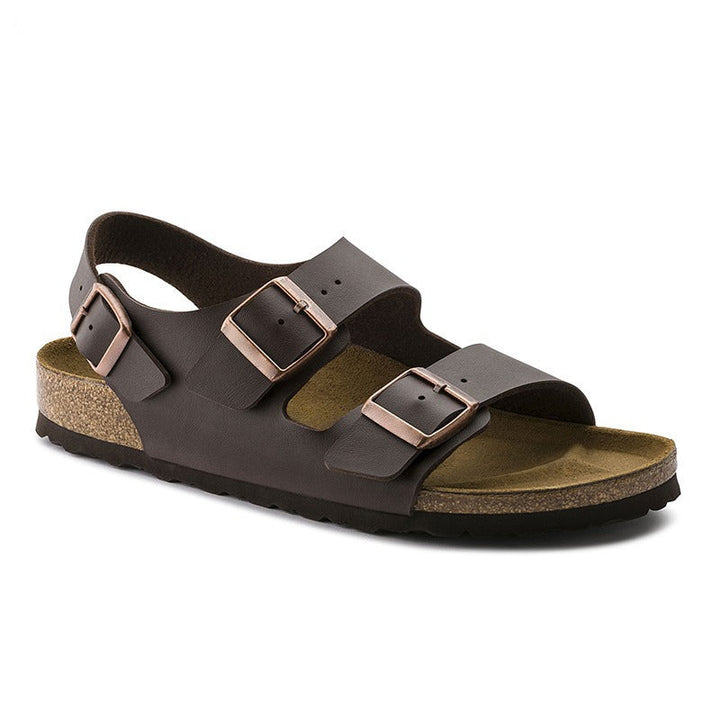 Orthopedische herensandalen bio synthetisch driedubbele comfortgespen - Renata