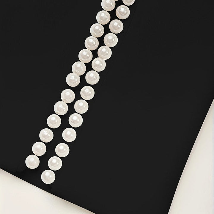 Elegante dames midi-jurk met pareldetail - Amaia