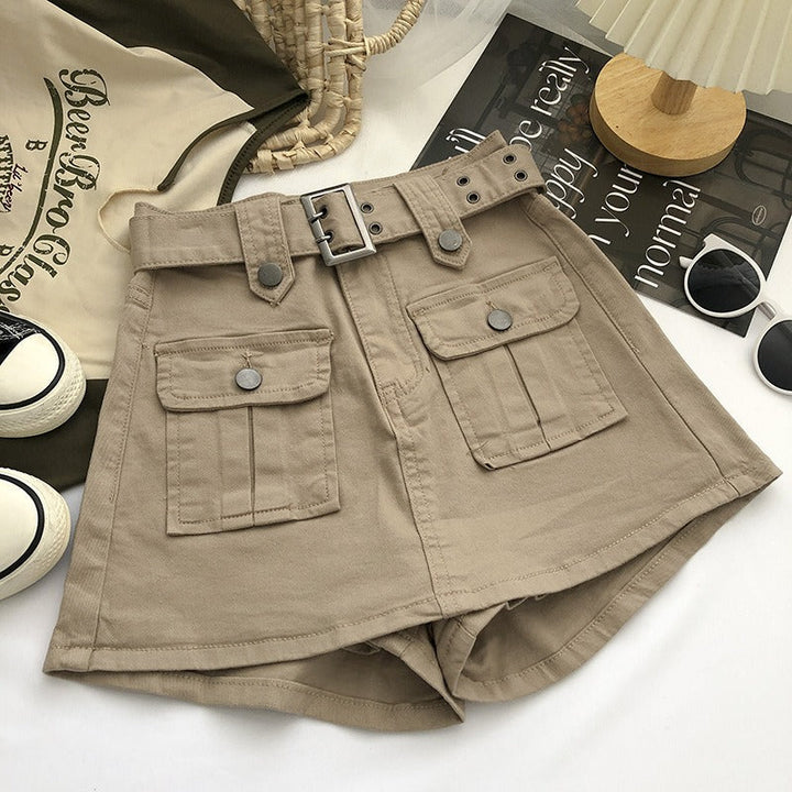 Cargo shorts voor dames, hoog model - Levria