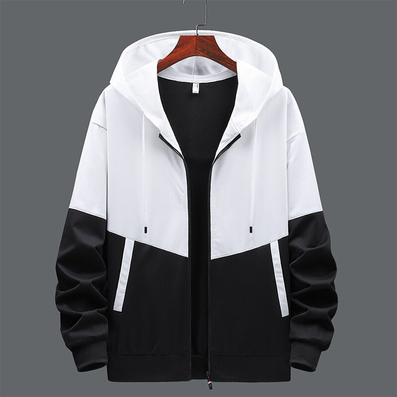 Tweekleurig heren sweatshirt met capuchon en ritssluiting - Nexo