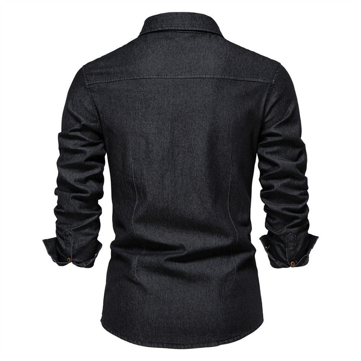 Denim overhemd met lange mouwen voor heren - Derek