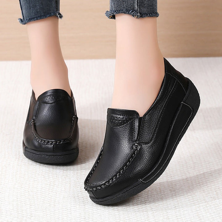 Damesschoenen in synthetisch leer met antislipzool in casual stijl - Angela