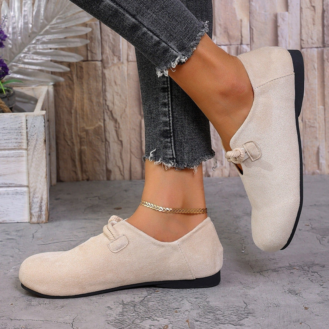 Suède platte damesschoenen met minimalistisch design - Miriam