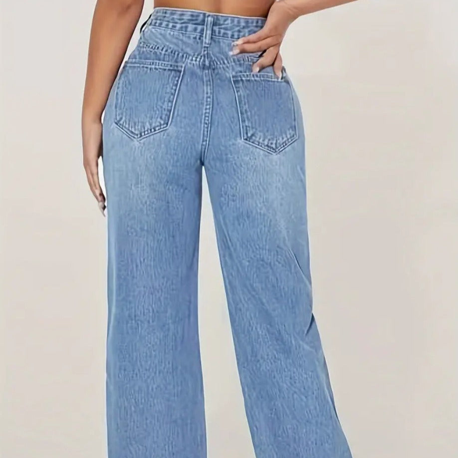 Rechte damesjeans met rips - Mailyn