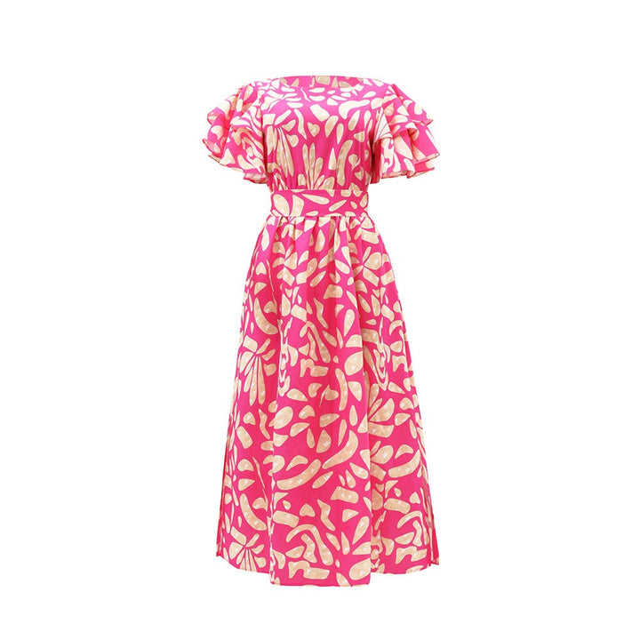 Off shoulder lange jurk vrouw - Adara