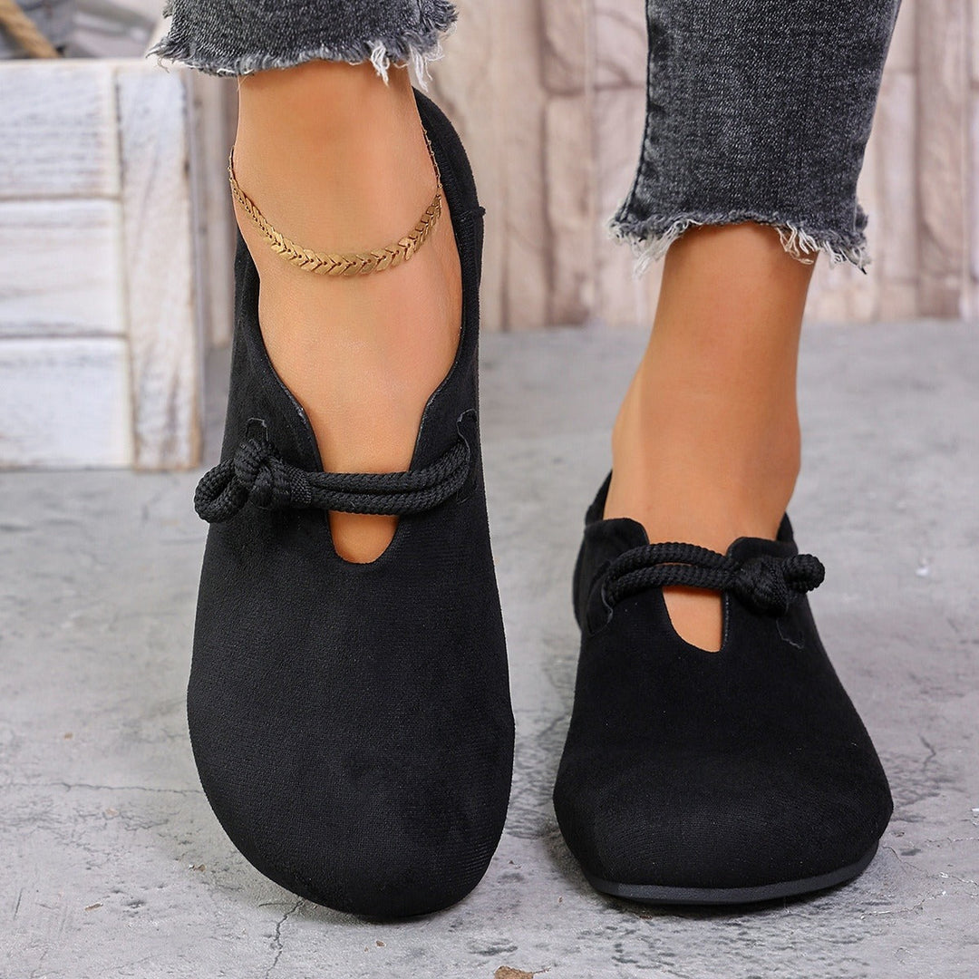 Suède platte damesschoenen met minimalistisch design - Miriam