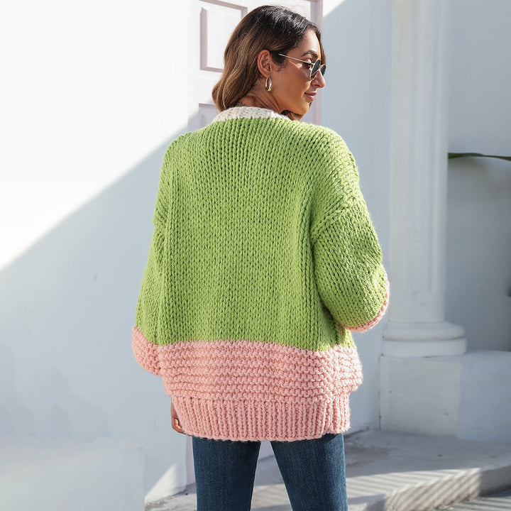 Grof gebreid oversized damesvest - Dayanne